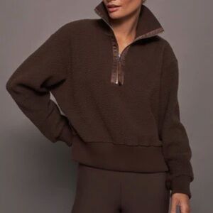 Varley Roselle half-zip fleece in dark truffle